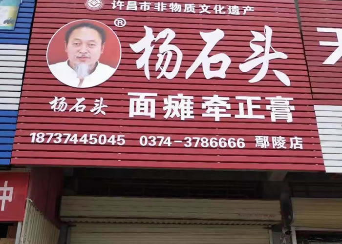 杨石头面瘫牵正膏漯河市鄢陵店地址电话